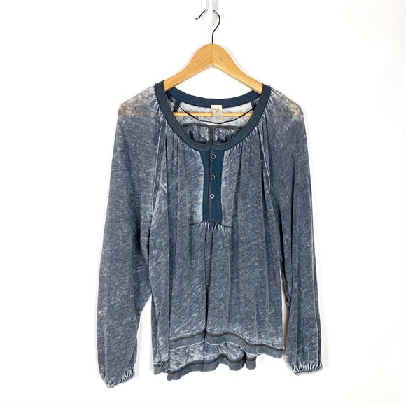 Free People Tops - Free People We the Free Gray Sweatshirt Oversized